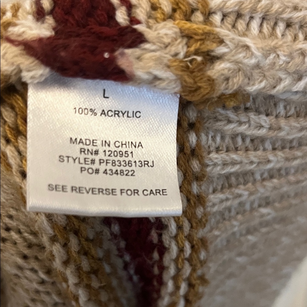 Cozy Beige and Brown Women's Sweater - Picture 2 of 5